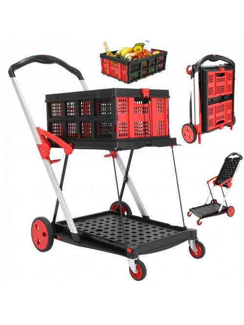 Qhomic Hand Truck, Multi-Use Functional Collapsibl...